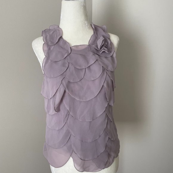 ANN TAYLOR - Georgette Petal Top-XSP - Picture 2 of 5